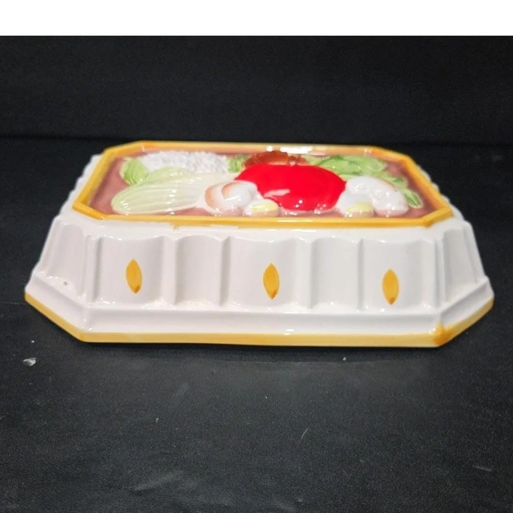 Gailstyn-Sutton‎ Towle Ceramic Vegetable Mold, Vintage Hand Painted Kitchenware